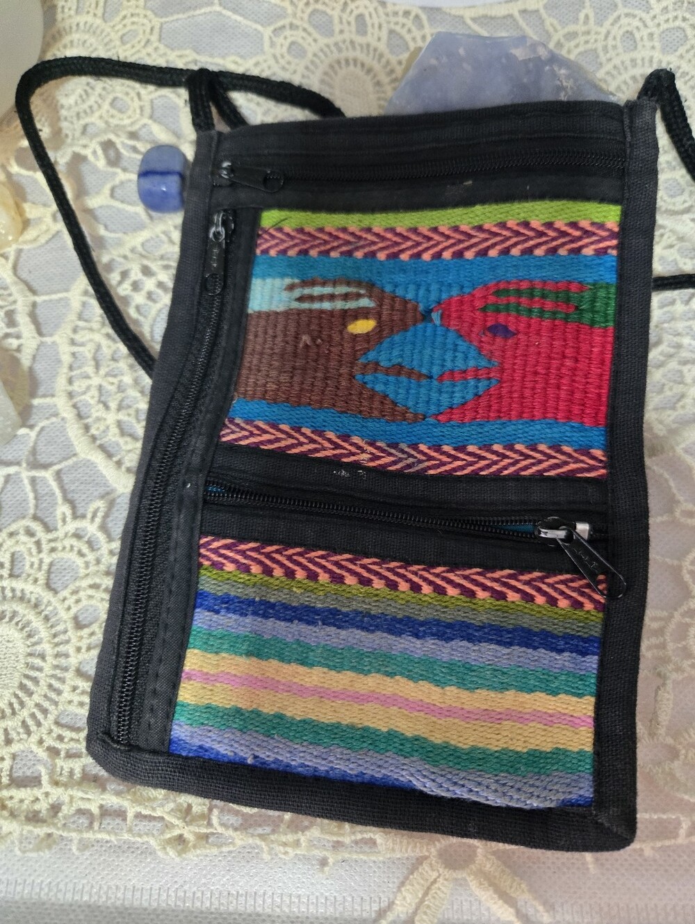 4/$15 Colorful Boho Woven Crossbody Hiking Wallet Bag